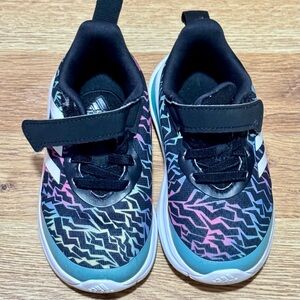 Adidas Kids Black Multicolor Sneakers - Toddler Girls Size 7